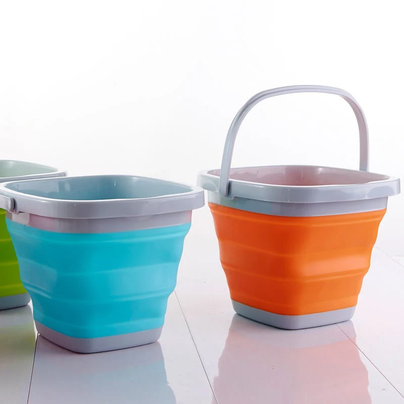 

High Quality 10L Square Bucket Portable Folding Washing Hands Basin Foldable Camping Outdoor Fishing Sink Storage Water