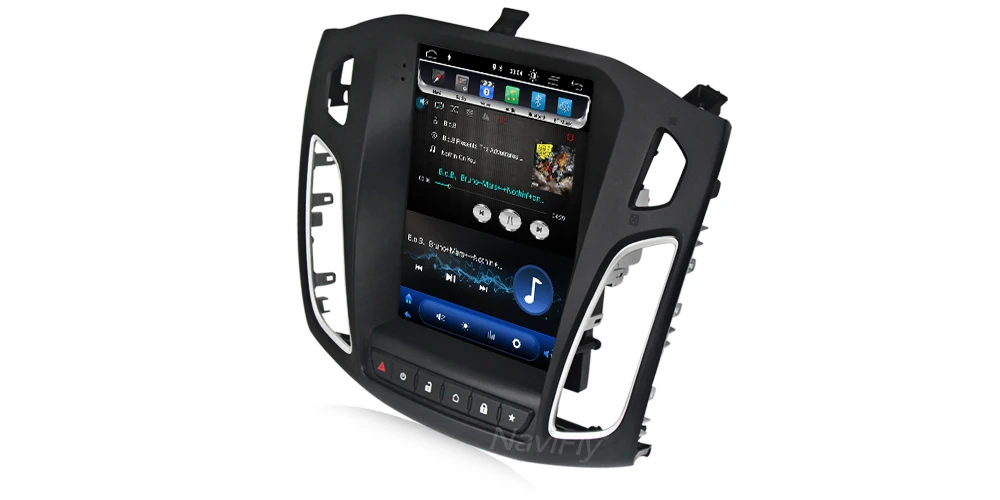 Sale NaviFly Tesla style IPS Screen Auroradio GPS navigation Android 8.1 Car multimedia player for Ford FOCUS 2012-2017 8