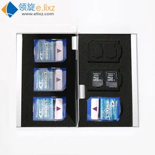 Серебряные красные, синие золото 18 в 1 Алюминий коробка для хранения мешок Memory Card Case Держатель кошелек большой Ёмкость для 6* Для SD 12* Мирко