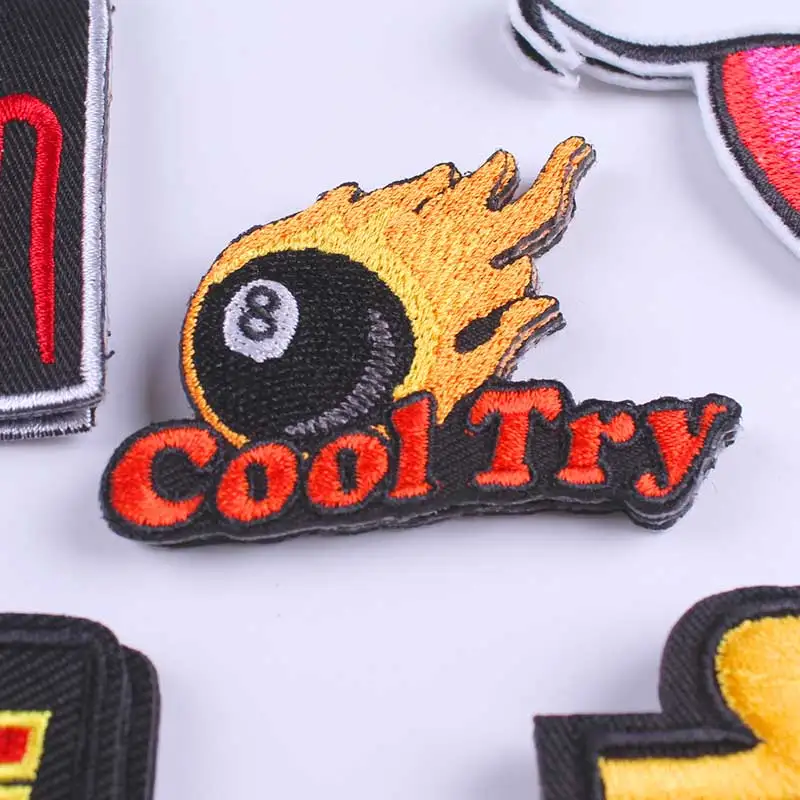 Punk Biker Patch Iron on Patches On Clothes Embroidered Letter Patches For Clothing Star Wars Patches Accessories Badges F