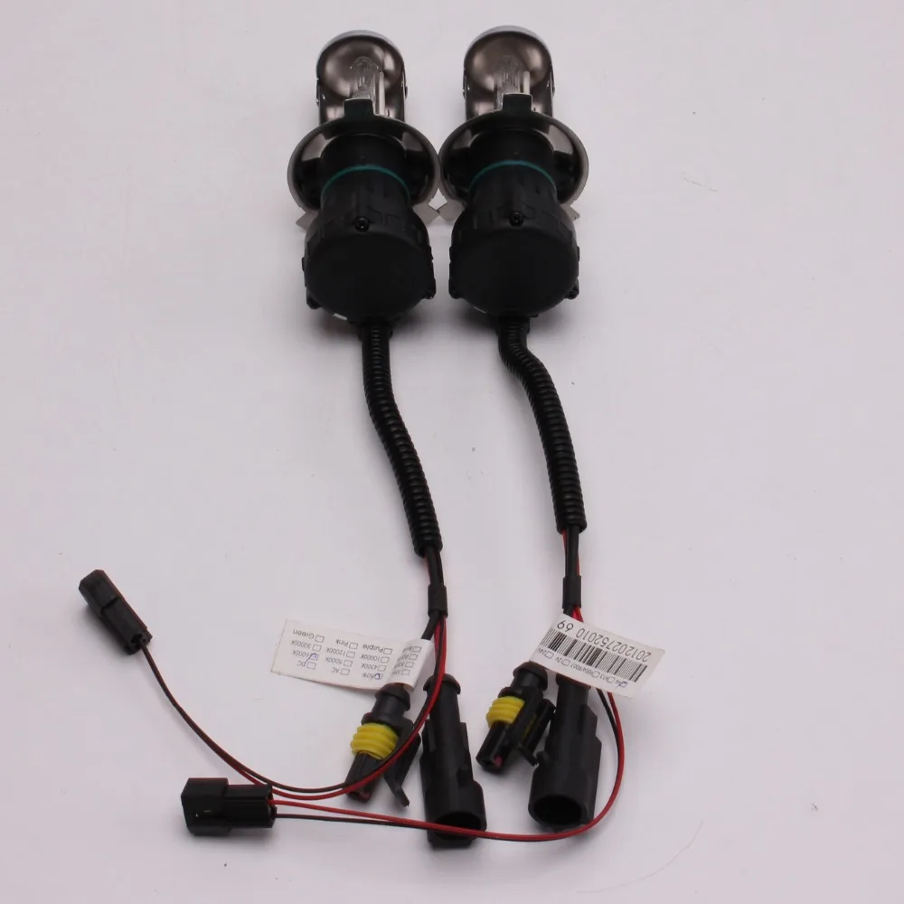 

2pcs H4 Hi/Lo HID Xenon Bulb 35W 55W Harness Relay Bi-xenon Super bright 12V car headlight 4300k 6000k
