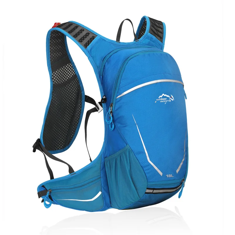 Новинка, 18л, велосипедный водонепроницаемый рюкзак, Проветриваемый, эргономичный, велосипедный, для альпинизма, для путешествий, для бега, для спорта на открытом воздухе, гидратационные сумки - Цвет: Синий