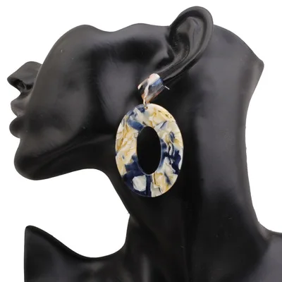 

Round Square Dangle Acrylic Earrings For Women Night Club Geometric Vintage Jewelry Hot Sale Promotion Gifts