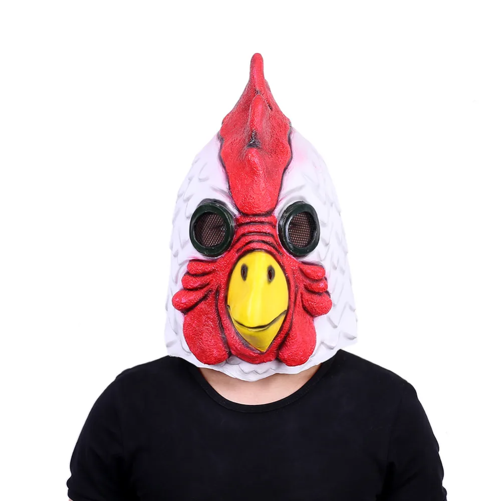 Game Hotline Miami Cock Mask Latex Full Head Cosplay Mask for Halloween Party Carnival