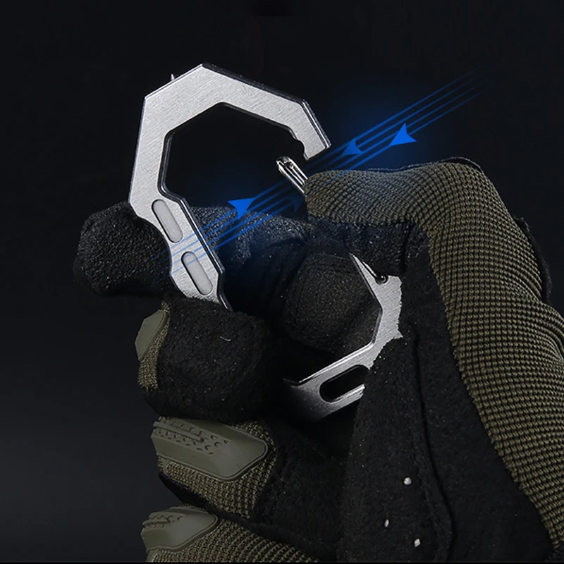 High strength elastic stainless steel tungsten steel broken windows survive fast hanging double hole key chain EDC High strength elastic stainless steel tungsten steel broken windows survive fast hanging double hole key chain EDC