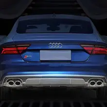 4 выхода PP задний бампер диффузор с выхлопными наконечниками для Audi A7 S7 2012 2013 Non S7 Sline