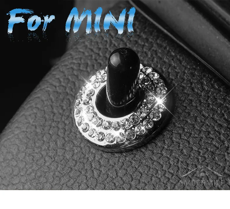 AMBERMILE Car Door Pin Cover Stickers Door Lock Circle Decoration for Mini Cooper Countryman F54 F55 F56 R56 R55 R53 Accessories (1)