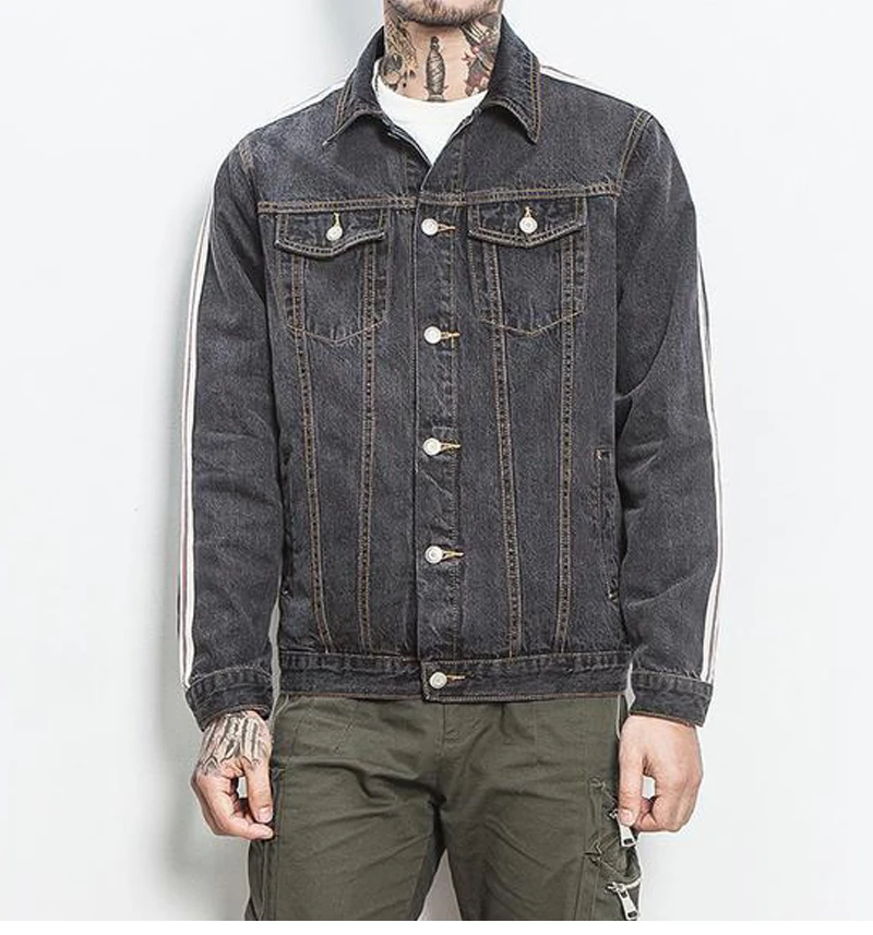 Denim Jacket Men 5Xl Hip Hop     (3)
