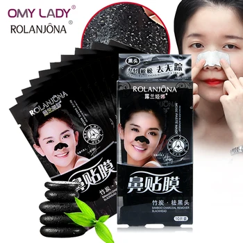 

OMY LADY Rolanjona Blackhead Facial Black Mask Face Care Nose Acne Blackhead Remover Pore Cleanser Black Head Treatment&Mask