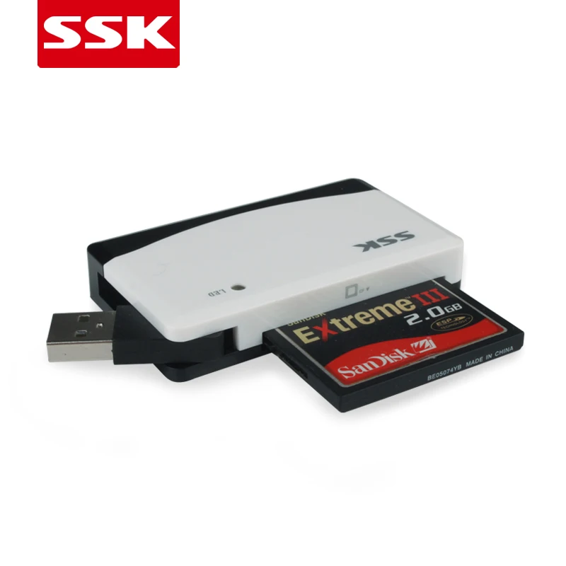 

SSK All in 1 USB2.0 480Mbps card reader supporting CF/SD/MS/MIC SD card with fast speed muliti smart memory card reader adapter