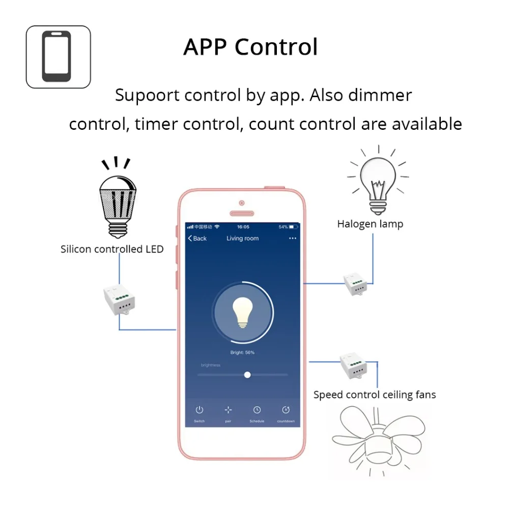 Домашняя Автоматизация беспроводной переключатель включения/выключения без батареи и приемник работает с Alexa Google Home диммер Управление таймером