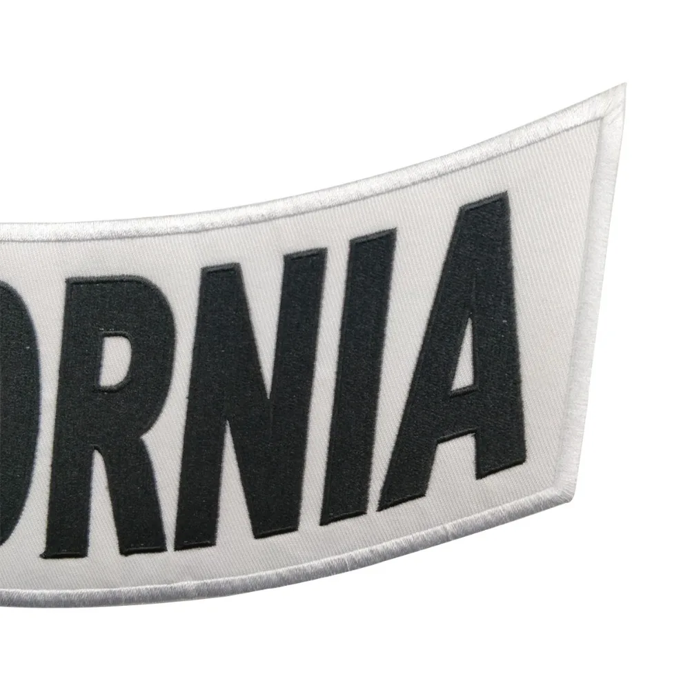Rocker California Biker Vest Patches logo Iron On Embroidered Iron on backing back of Clothes Free Shipping DIY Design custom (2)