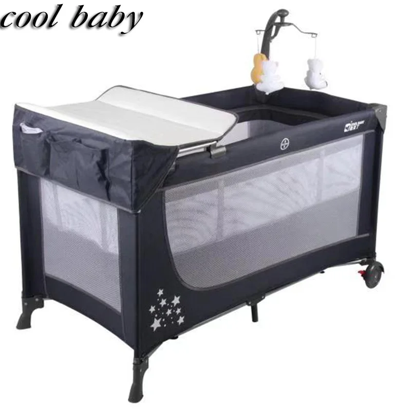 

Cool baby Multifunctional folding crib portable baby bed crib cradle bed