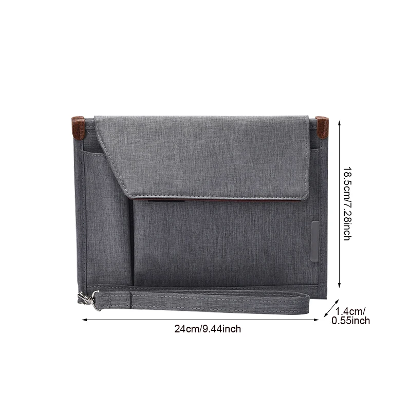 Waterproof Men's Business Office Bag Women's Document Bag Portable Oxford Notebook Pouch Passport Cover Accessories Supplies