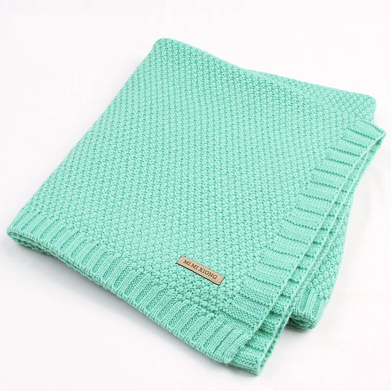 Одеяло для новорожденных вязаный младенец вязаная пеленка обертывание одеяло для младенца спальный постельные принадлежности кровать диван коляска одеяло для ребенка - Цвет: Color 10