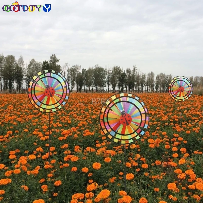 Spiral Rainbow Wind Tent Garden Outdoor Lawn Decoration Nylon Colorful