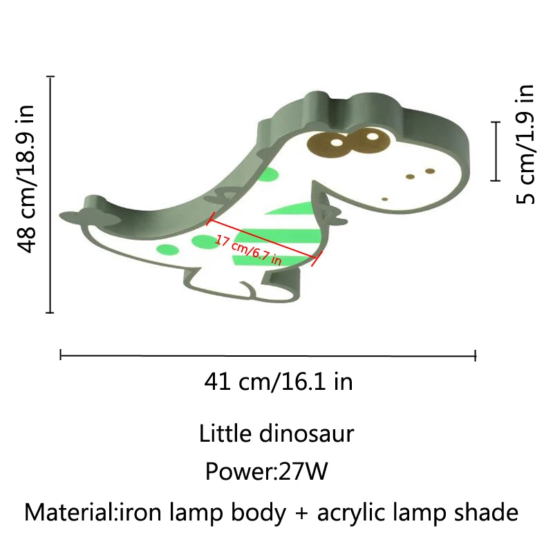 Детский для малышей, для детей, для детей, для кровати, для спальни, Ночной светильник, ing Iron, милая улыбка, облако, радуга, светодиодный потолочный светильник, светильник - Цвет корпуса: Little Dinosaur