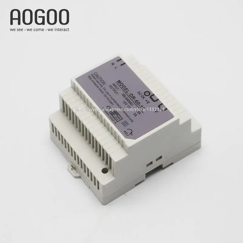 

Din-Rail Series DR-60-12 60W 12V 5A Switch Mode LED Light Devices Switching Power Supply