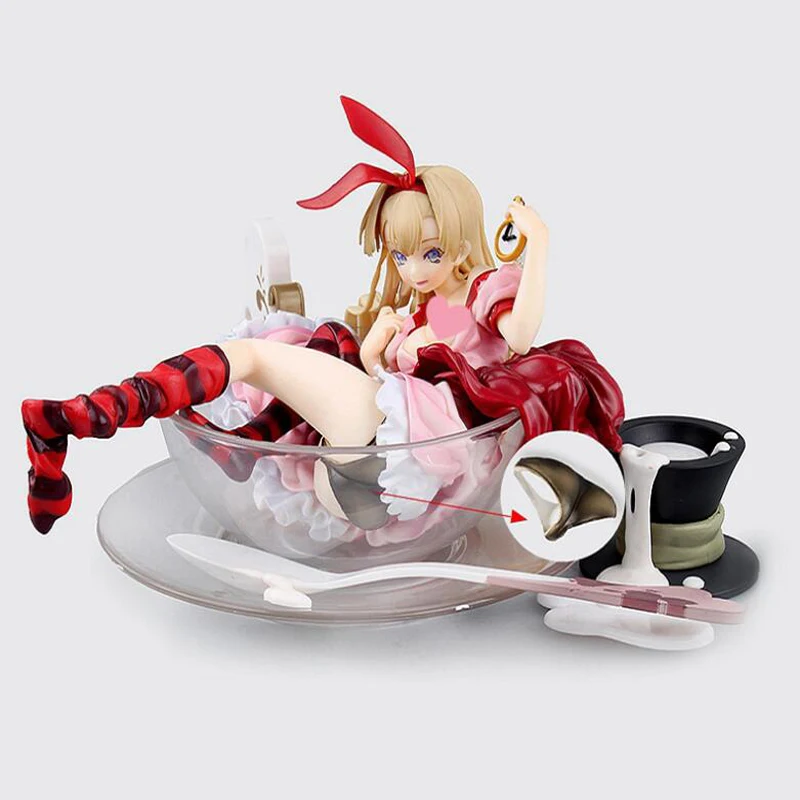 Аниме Сексуальная девушка модель фигура мультфильм Действие роспись 13,5 см игрушки Алиса чашка версия для взрослых Коллекция игрушка в