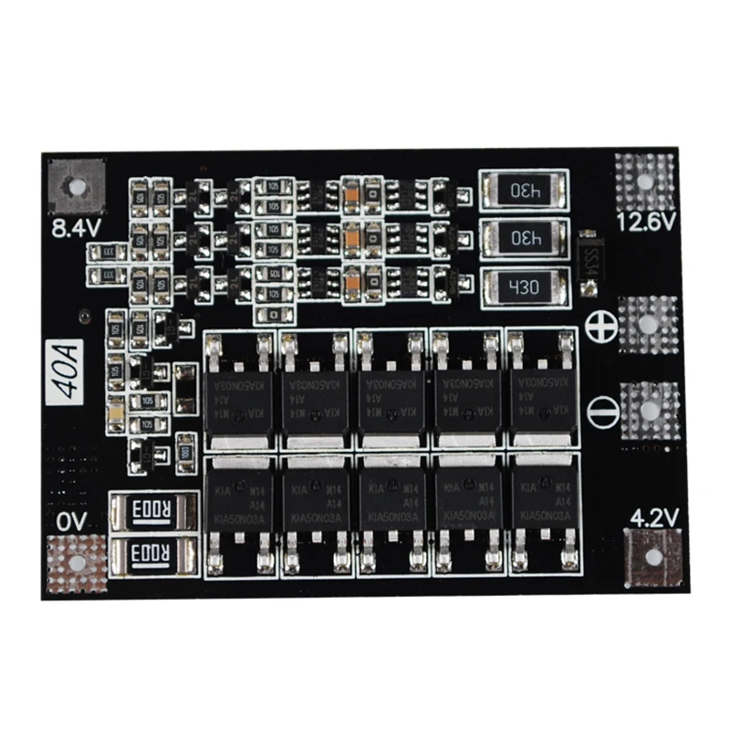 

2S 3S 4S Li-ion 3.7V Lifepo4 3.2V 18650 Lithium Battery Protection Board Balance 15A 20A 50A 80A 160A BMS drill lamp motor start