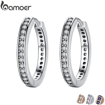 

2018 Mother'S Day Deals 925 Sterling Silver Cz Simple Female Hoop Earrings Jewelry For Women Sterling Silver Jewelry Pas456