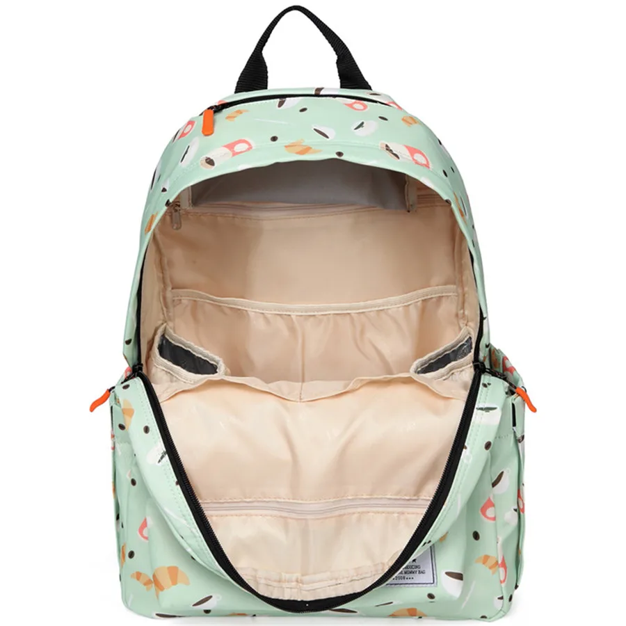 2018 Brand New Heine Multifunctional Coffee& Cola Printed Mummy Diaper Bag Fashion Mother Travel Leisure Backpack07