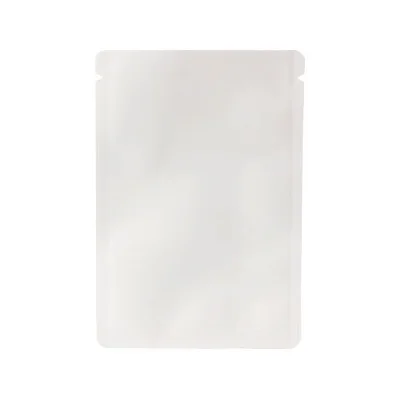 100 шт.-матового черного и белого цвета из алюминиевой фольги сумка с плоским дном чай порошок мешок подарка 15x15 см цветные упаковочные пакеты для масок - Цвет: Белый