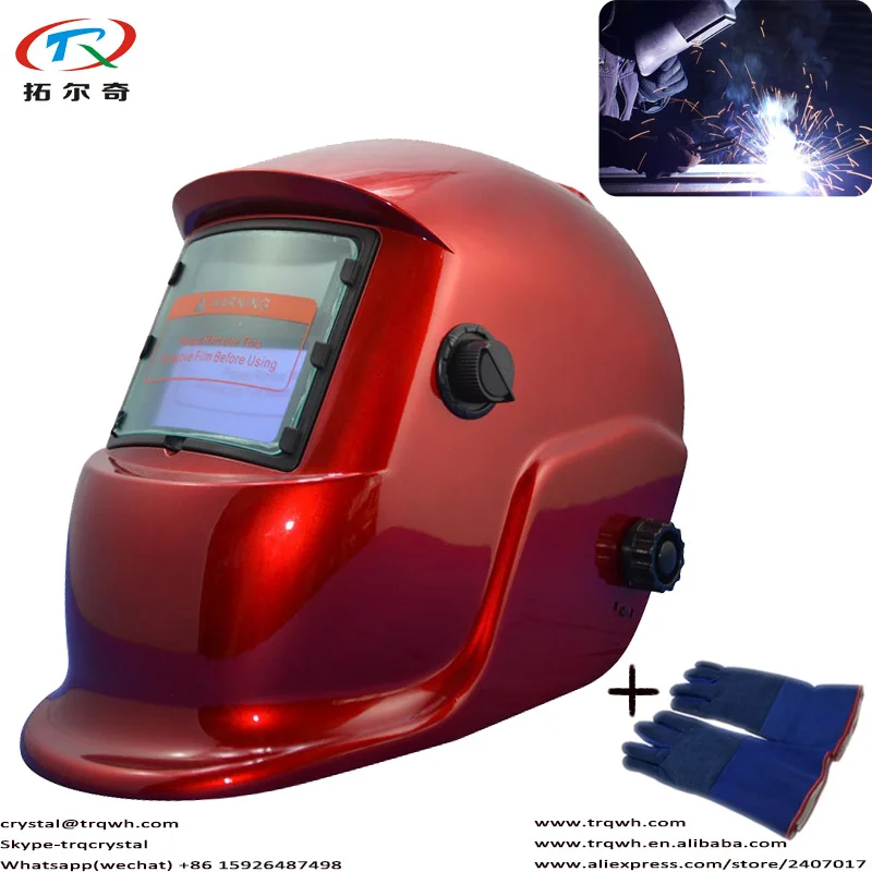 Solar Power+Lithium Battery Tig Welding Helmet Electric Mask Automatic Darkening Equipment Full Face Protection | Инструменты