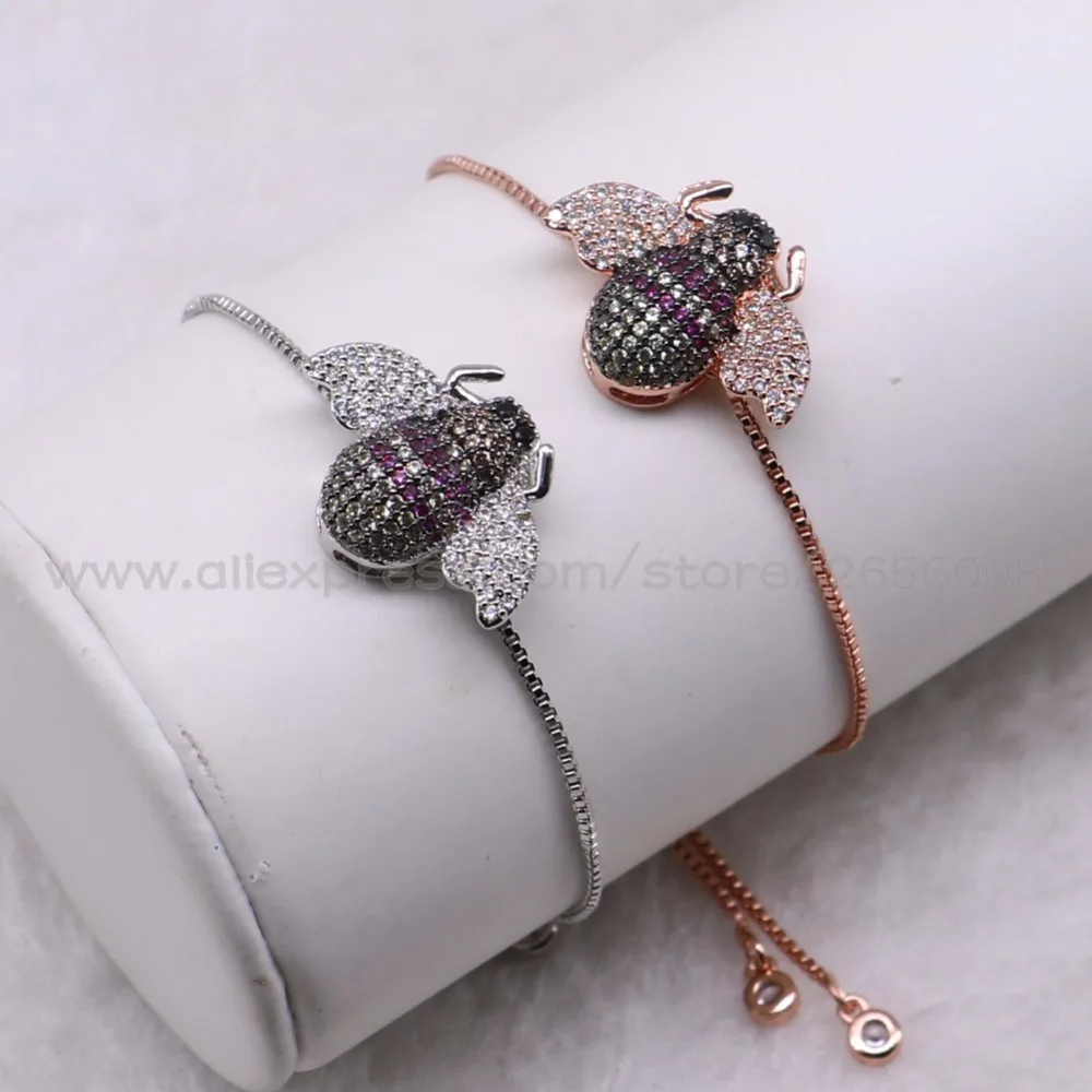 6 шт., модный разноцветный браслет little bee, веревка, цепь, жучки, браслет, милый крошечный пчелиный браслет, модные украшения для lady3278