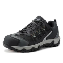 men breathable mesh fashion steel toe caps work safety shoes plate platform outdoor site tooling ankle boots protection footwear