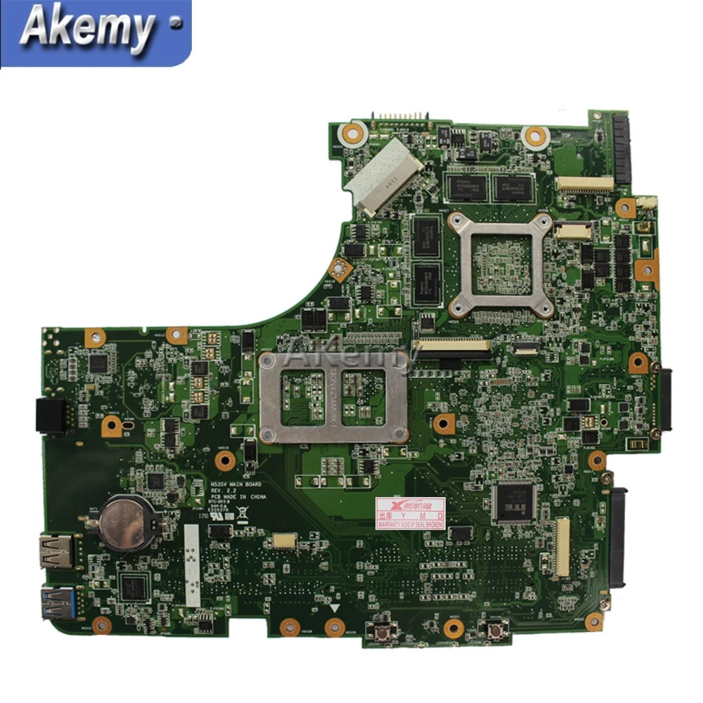  Akemy N53SV Laptop motherboard for ASUS N53SV N53SN N53SM N53S N53 Test original mainboard GT540M-2