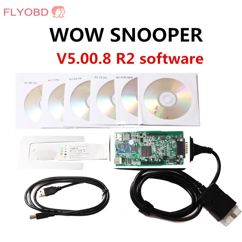 2018 Новый высокое качество двойной доска WoW Snooper V5.008 с Bluetooth диагностический инструмент TCS CDP со светодио дный подсветкой Функция multidiag