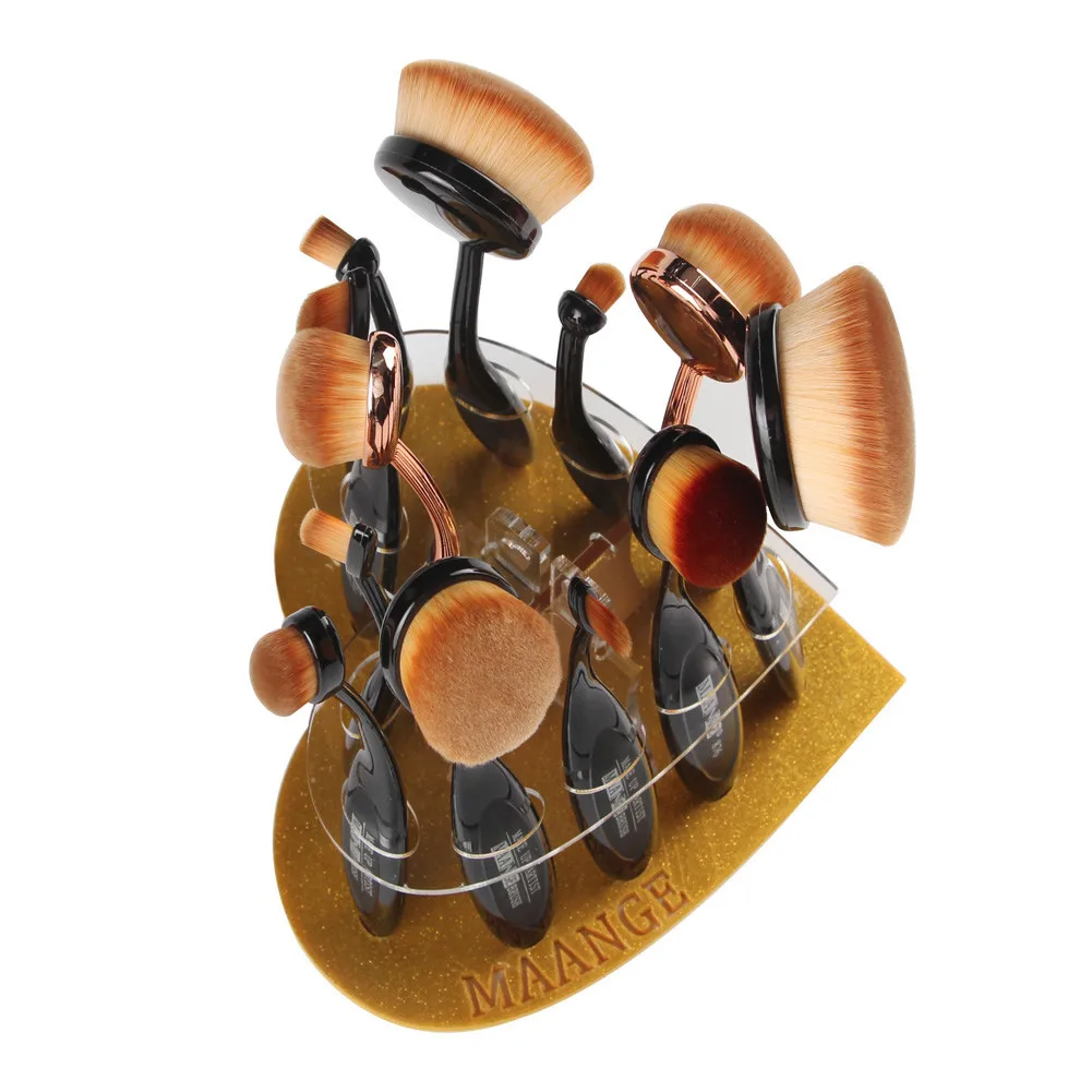 12Hole Love heart shape Makeup Brush Holder Drying Rack Organizer