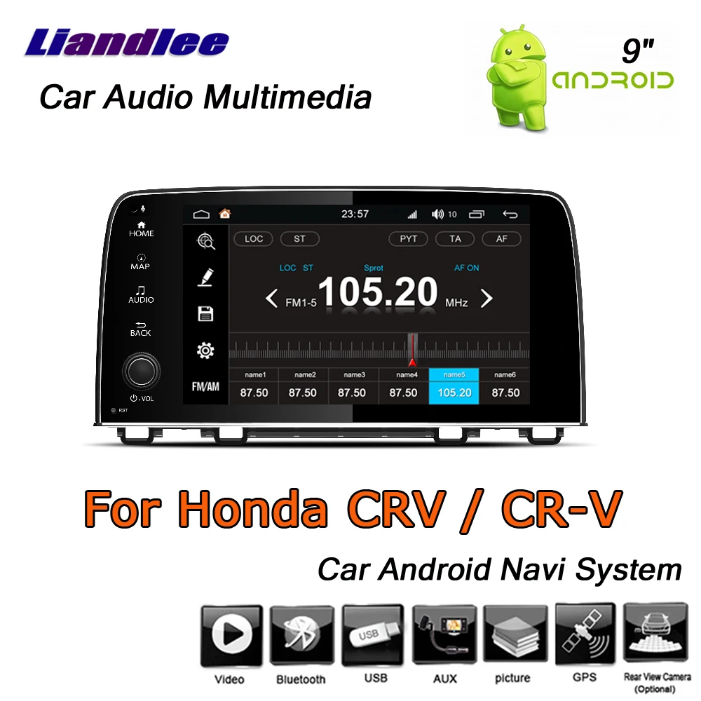Excellent Liandlee Android 8 UP For Honda For CRV For CR-V 2003~2009 Stereo Car Radio Carplay BT GPS Map Navi Navigation System No CD DVD 1