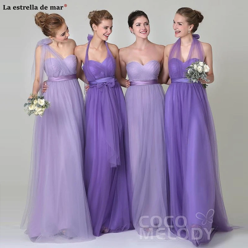 lavender and purple bridesmaid dresses