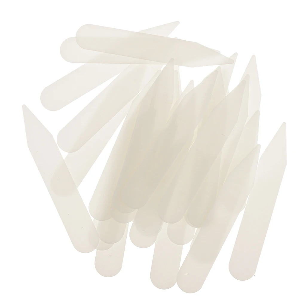 200 штук Пластик белый воротник остается кости жесткости бежевый 6x1 см Мужская рубашка в деловом стиле кости мужские Броши Одежда Аксессуары