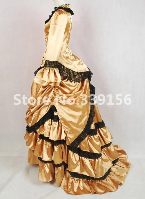 エドワード黄色ドレススチームパンクゴシックビクトリアンバッスルドレスドレスシアター仮装衣装 Victorian Bustle Dress Bustle Dressyellow Dress Aliexpress