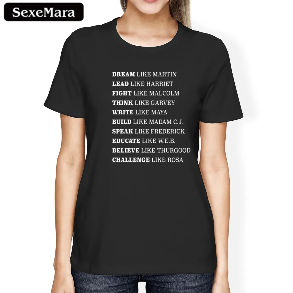 

SexeMara Womens Black Lives Matter T-Shirt Black History T-Shirt Rosa Parks Shirt Harriet Tubman Shirt Dream Like Martin T-Shirt