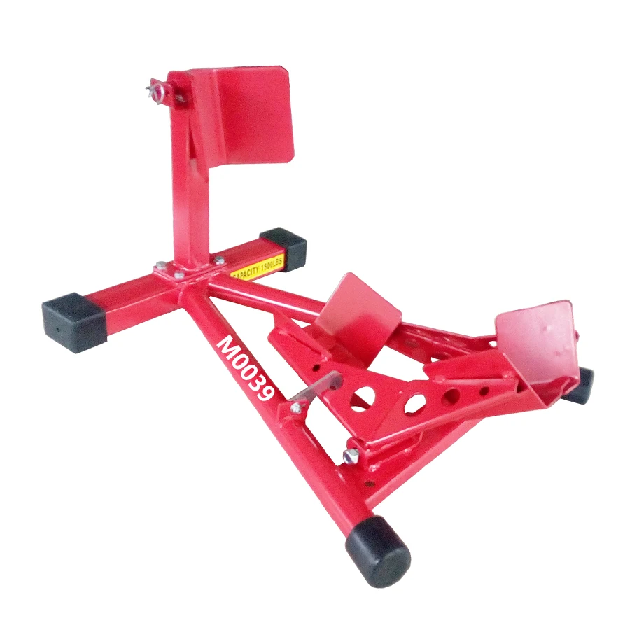 Red Motorcycle Sport Bike Front Wheel Chock Lift Stand For Auto Bike
