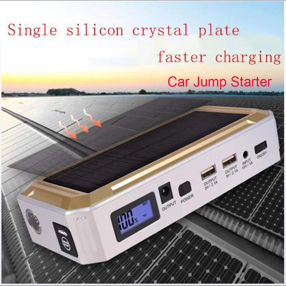 

Portable 12V Car Power Station Jump Start Dead Battery Car Emergency Car Tool With Solar Panel Charging Laptop Charger