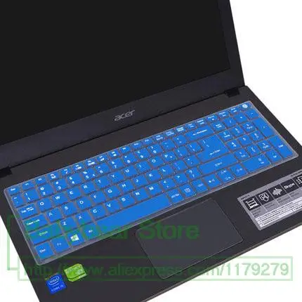 Силиконовые 15,6 17,3 дюйма клавиатура протектор кожного покрова для acer Aspire V15 V17 Vn7-592G Vn7-792G F15 F5-571 F5-573G E5-576G - Цвет: blue