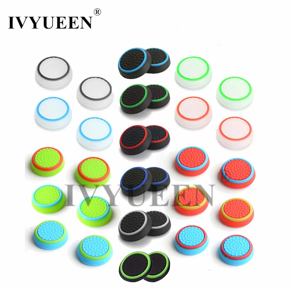 4 pcs Silicone Analog Thumb Stick Grips Cover for PlayStation 4 PS4 Pro font b Slim