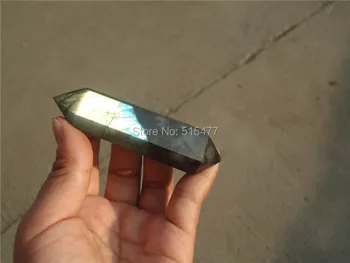 

80g Natural beautiful labradorite QUARTZ CRYSTAL WAND POINT HEALING LA1006