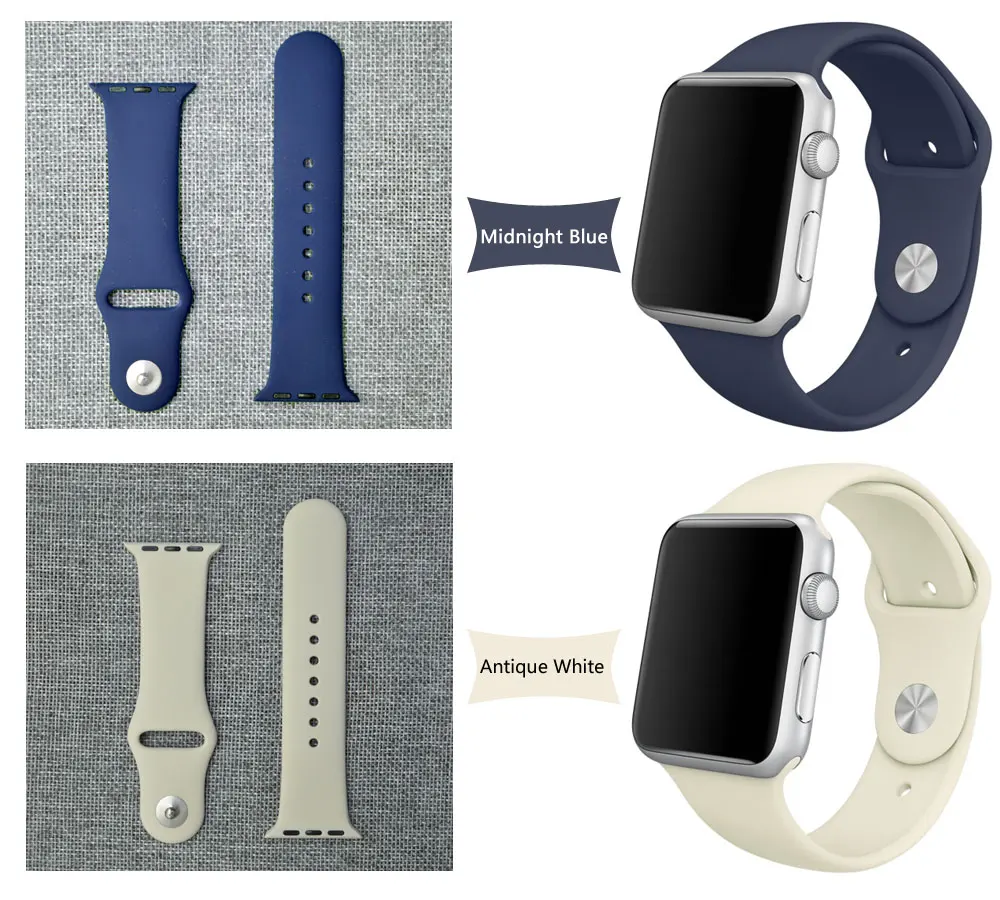 42mm 44mm 45mm Silicone Strap for Apple Watch and iWatch Series