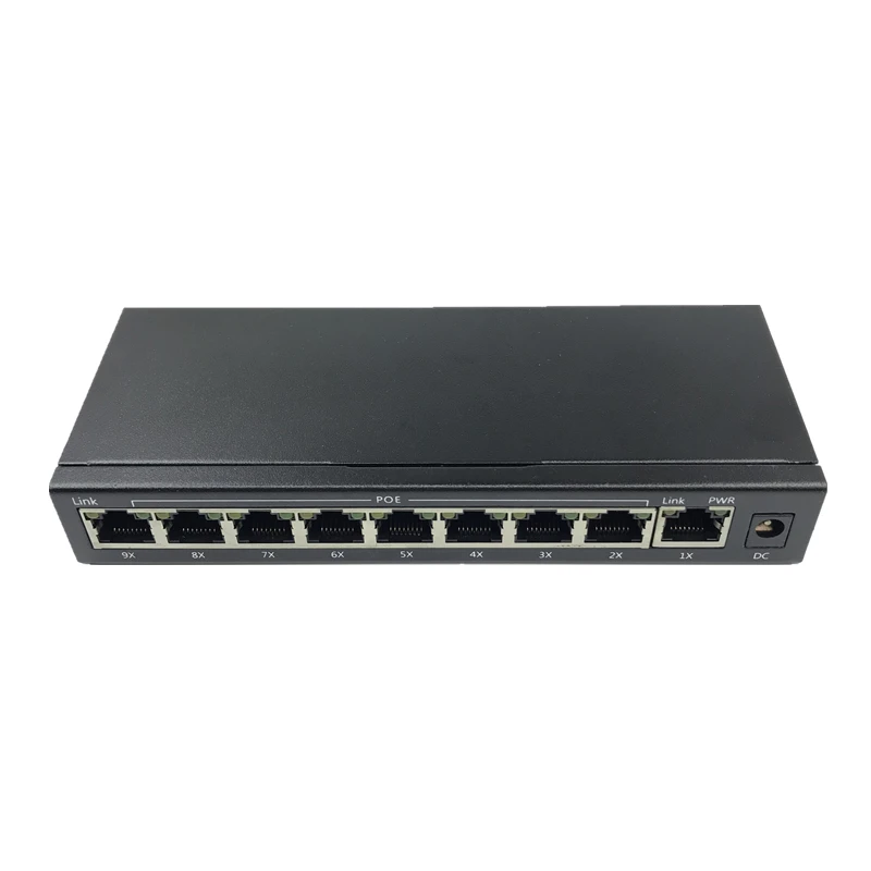Коммутатор rj45 poe 802.3af 9 poorting 15 5 Вт ip камера nvr Wi Fi poe|Сетевые коммутаторы| |