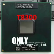 Free Shipping T8300 2.4G / 3M / 800 SLAYQ original pin PGA official version of the notebook CPU supports 965