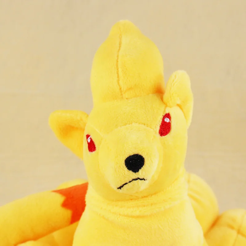 22 см Kawaii девятихвостая Ninetales лиса желтый Gumiho с биркой плюшевые мягкие с наполнением животные куклы игрушки для детей, подарки на день рождения