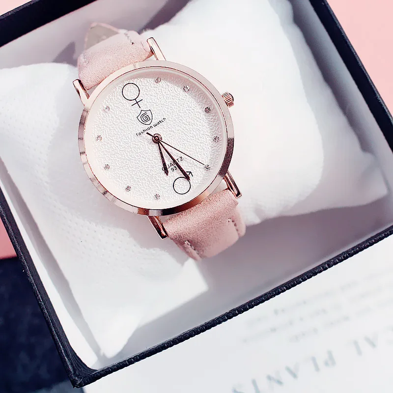 

Girls watch Korean students trendy women simple generous art small fresh wild female wristwatch cute pink girl heart lovely