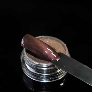 

1g Coffee Brown Nail Glitter Powder Cat Eye Magnet Magnetic Dust UV Gel Manicure Nail Art Pigments DIY Decoration D8081