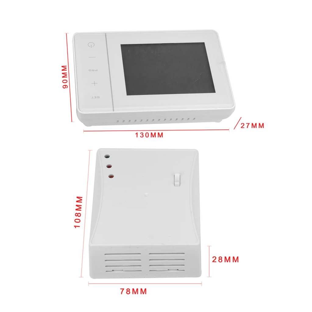HY01RF RF Wireless Room Thermostat Wall Gas Boiler Heating Remote Controller Frost Protection Holiday Mode NTC Sensor LCD Screen